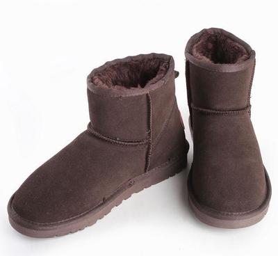 2014秋冬新款5854真皮毛雪地靴女短靴 牛筋底防滑女鞋批发详解